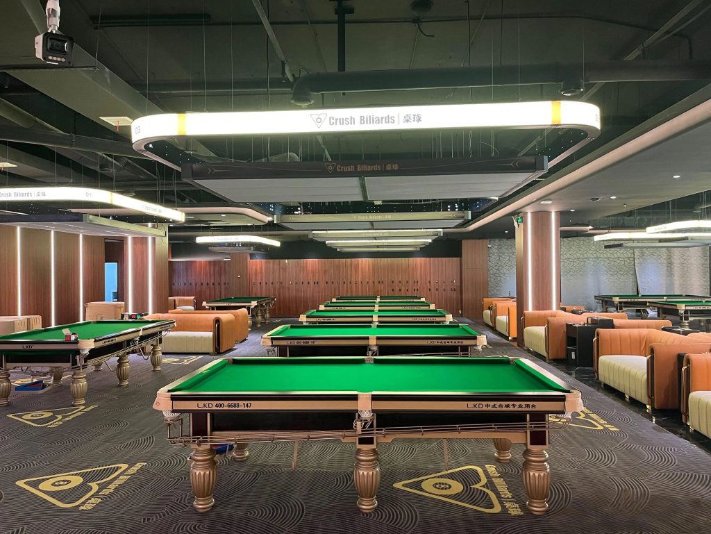 三门峡【Crush·Billiards·桌球】品质台球+棋牌休闲,构建高端综合娱乐空间